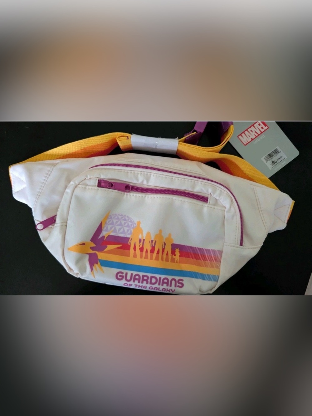 NWT Disney Parks Guardians of the Galaxy Off-White Retro Fanny Pack/ Belt Bag